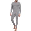 image:imagePrinStory Mens Thermal Underwear Long Johns  Cold Weather Base Layer Set Elasticity Top and Bottoms for Men S2XL11 Light Gray
