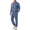image:imagePrinStory Mens Tracksuit 2 Piece Drawstring Hoodie Sweatsuits Jogging Suits Casual Outfits for MenMedium Blue