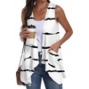 image:imagePrinStory Sleeveless Vest for Women Summer Lightweight Casual Open Front Irregular Hem Cardigans with Pockets S3XLBeige Black Ripple