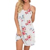 image:imagePrinStory Women Sleeveless Nightgowns Racerback Sleepdress Cotton Sleepwear for WomenA07 Fp White