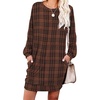 A43-brown Black Plaid