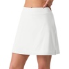 image:imagePrinStory Womens High Waisted Tennis Skirt 2 in 1 Athletic Skirt Quick Dry Pickleball Golf Skort for Workout RunningWhite