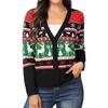image:imagePrinStory Womens Ugly Christmas Cardigan Sweaters Long Sleeve Button Down Open Front Casual Warm Funny Knit Sweater S2XL01fp Black Red Green Elk