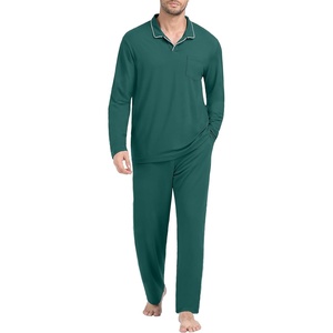 image:imagePrinStory Mens Pajama Set Soft Pjs Sleepwear Nightwear Quick Dry Long Sleeve TwoPieces Loungewear Modal Sleep Sets