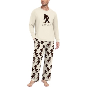 image:imagePrinStory Mens Pajama Sets Loungewear Sleepwear Pjs Lightweight Long Sleeve Shirts amp Bottoms Soft Comfy Sleep Sets S2XLFp Dw Khaki Ape Man