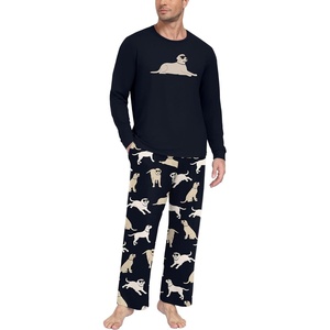 image:imagePrinStory Mens Pajama Sets Loungewear Sleepwear Pjs Lightweight Long Sleeve Shirts amp Bottoms Soft Comfy Sleep Sets S2XLFp Dw Navy White Dog