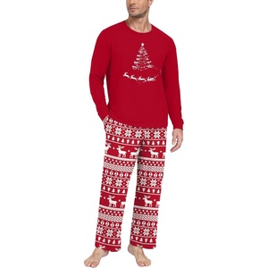 image:imagePrinStory Mens Pajama Sets Loungewear Sleepwear Pjs Lightweight Long Sleeve Shirts amp Bottoms Soft Comfy Sleep Sets S2XLFp Dw Red Elk