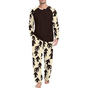 image:imagePrinStory Mens Pajama Sets Loungewear Sleepwear Pjs Lightweight Long Sleeve Shirts and Bottoms Soft Comfy Sleep Sets S4XLFp Khaki Ape Man