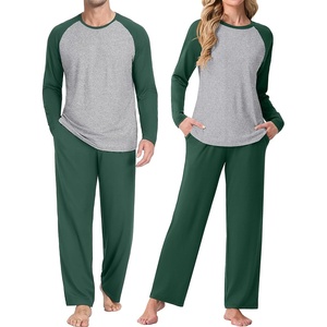 image:imagePrinStory Mens Pajama Sets Loungewear Sleepwear Pjs Lightweight Long Sleeve Shirts and Bottoms Soft Comfy Sleep Sets S4XLGreen