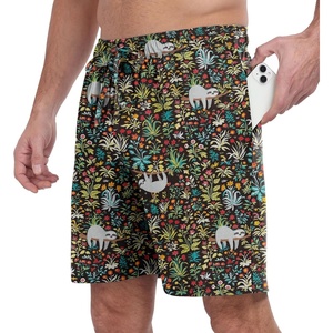 image:imagePrinStory Mens Pajama Shorts Soft Bottoms  Stretchy Lightweight Comfortable with PocketsFpblack Sloth