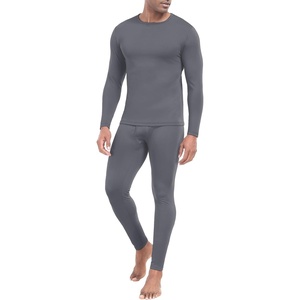 image:imagePrinStory Mens Thermal Underwear Long Johns  Cold Weather Base Layer Set Elasticity Top and Bottoms for Men S2XL03 Dark Gray