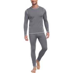 image:imagePrinStory Mens Thermal Underwear Long Johns  Cold Weather Base Layer Set Elasticity Top and Bottoms for Men S2XL06 Dark Gray