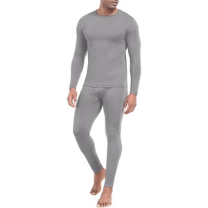 image:imagePrinStory Mens Thermal Underwear Long Johns  Cold Weather Base Layer Set Elasticity Top and Bottoms for Men S2XL11 Light Gray