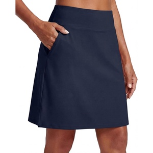 image:imagePrinStory Tennis Skirt for Women High Waisted Golf Skort Athletic Skirt Pickleball Skorts with Zipper PocketsNavy Blue