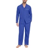 image:imagePrinStory Mens Pajamas Set Sleepwear Pjs Lightweight Long Sleeve Button Down Notched Collar Pajama Comfy Sleep Sets S2XL1royal Blue