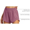 image:imagePrinStory Womens Running Shorts Summer High Waisted Quick Dry Athletic Work Out Gym Zipper Pocket Shorts with LinerC Purple Red