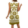 image:imagePrinStory Womens Sleeveless Round Neck Casual Shift Dress S2XL  Vacation ALine Mini Sundress with Side Pockets Palm Floral Ombre et Loose Fit for Beach Picnic Casual amp DailyOlive Gn Papercut Fl