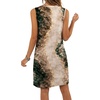 image:imagePrinStory Womens Sleeveless Round Neck Casual Shift Dress S2XL  Vacation ALine Mini Sundress with Side Pockets Palm Floral Ombre et Loose Fit for Beach Picnic Casual amp DailyBlack Yellow Marble
