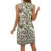 image:imagePrinStory Womens Sleeveless Round Neck Casual Shift Dress S2XL  Vacation ALine Mini Sundress with Side Pockets Palm Floral Ombre et Loose Fit for Beach Picnic Casual amp DailyGray Green Vine