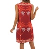 image:imagePrinStory Womens Sleeveless Round Neck Casual Shift Dress S2XL  Vacation ALine Mini Sundress with Side Pockets Palm Floral Ombre et Loose Fit for Beach Picnic Casual amp DailyRed Palm Tree
