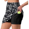 image:imagePrinStory 17 Womens Tennis Skirt High Waisted Athletic Skort XS3XL  Workout Skorts Builtin Shorts Split Hem Quick Dry Lightweight Golf Pickleball SportsBlack Pineapple