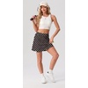 image:imagePrinStory 17 Womens Tennis Skirt High Waisted Athletic Skort XS3XL  Workout Skorts Builtin Shorts Split Hem Quick Dry Lightweight Golf Pickleball SportsPd Black White