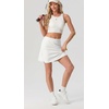image:imagePrinStory 17 Womens Tennis Skirt High Waisted Athletic Skort XS3XL  Workout Skorts Builtin Shorts Split Hem Quick Dry Lightweight Golf Pickleball SportsWhite