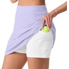 image:imagePrinStory 17 Womens Tennis Skirt High Waisted Athletic Skort XS3XL  Workout Skorts Builtin Shorts Split Hem Quick Dry Lightweight Golf Pickleball SportsPurple