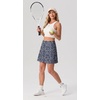image:imagePrinStory 17 Womens Tennis Skirt High Waisted Athletic Skort XS3XL  Workout Skorts Builtin Shorts Split Hem Quick Dry Lightweight Golf Pickleball SportsBlue White Flower