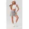 image:imagePrinStory 17 Womens Tennis Skirt High Waisted Athletic Skort XS3XL  Workout Skorts Builtin Shorts Split Hem Quick Dry Lightweight Golf Pickleball SportsLight Gray