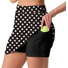 image:imagePrinStory 17 Womens Tennis Skirt High Waisted Athletic Skort XS3XL  Workout Skorts Builtin Shorts Split Hem Quick Dry Lightweight Golf Pickleball SportsPd Black White