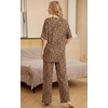 image:imagePrinStory Pajamas for Women Soft Pjs Lounge Set S4XL  Short Sleeve Tops and Long Pants 2 Piece Stretchy Pjs Set with Pockets for Sleep Home Travel Vacation Maternity NursingFpkhaki Love