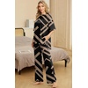 image:imagePrinStory Pajamas for Women Soft Pjs Lounge Set S4XL  Short Sleeve Tops and Long Pants 2 Piece Stretchy Pjs Set with Pockets for Sleep Home Travel Vacation Maternity NursingFpblack Rectangle