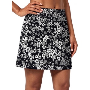 image:imagePrinStory 17 Womens Tennis Skirt High Waisted Athletic Skort XS3XL  Workout Skorts Builtin Shorts Split Hem Quick Dry Lightweight Golf Pickleball SportsBlack Pineapple