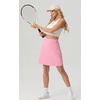 image:imagePrinStory 19 Tennis Skirt for Women Athletic Skort with Zipper Pockets  Workout Skort Builtin Shorts High Waisted Split Hem Knee Lentgh Golf Pickleball SportsPink