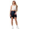 image:imagePrinStory 19 Tennis Skirt for Women Athletic Skort with Zipper Pockets  Workout Skort Builtin Shorts High Waisted Split Hem Knee Lentgh Golf Pickleball SportsNavy Blue