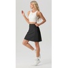 image:imagePrinStory 19 Tennis Skirt for Women Athletic Skort with Zipper Pockets  Workout Skort Builtin Shorts High Waisted Split Hem Knee Lentgh Golf Pickleball SportsBlack