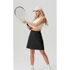 image:imagePrinStory 19 Tennis Skirt for Women Athletic Skort with Zipper Pockets  Workout Skort Builtin Shorts High Waisted Split Hem Knee Lentgh Golf Pickleball SportsBlack