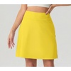 image:imagePrinStory 19 Tennis Skirt for Women Athletic Skort with Zipper Pockets  Workout Skort Builtin Shorts High Waisted Split Hem Knee Lentgh Golf Pickleball SportsGolden Yellow