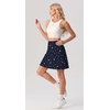 image:imagePrinStory 19 Tennis Skirt for Women Athletic Skort with Zipper Pockets  Workout Skort Builtin Shorts High Waisted Split Hem Knee Lentgh Golf Pickleball SportsPd Navy White Spots