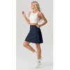 image:imagePrinStory 19 Tennis Skirt for Women Athletic Skort with Zipper Pockets  Workout Skort Builtin Shorts High Waisted Split Hem Knee Lentgh Golf Pickleball SportsNavy Blue
