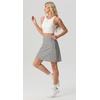 image:imagePrinStory 19 Tennis Skirt for Women Athletic Skort with Zipper Pockets  Workout Skort Builtin Shorts High Waisted Split Hem Knee Lentgh Golf Pickleball SportsLight Gray