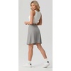 image:imagePrinStory 19 Tennis Skirt for Women Athletic Skort with Zipper Pockets  Workout Skort Builtin Shorts High Waisted Split Hem Knee Lentgh Golf Pickleball SportsLight Gray