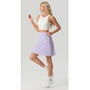 image:imagePrinStory 19 Tennis Skirt for Women Athletic Skort with Zipper Pockets  Workout Skort Builtin Shorts High Waisted Split Hem Knee Lentgh Golf Pickleball SportsPurple