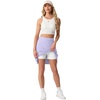 image:imagePrinStory 19 Tennis Skirt for Women Athletic Skort with Zipper Pockets  Workout Skort Builtin Shorts High Waisted Split Hem Knee Lentgh Golf Pickleball SportsPurple