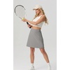 image:imagePrinStory 19 Tennis Skirt for Women Athletic Skort with Zipper Pockets  Workout Skort Builtin Shorts High Waisted Split Hem Knee Lentgh Golf Pickleball SportsLight Gray