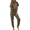 image:imagePrinStory Womens Pajama Sets Raglan Short Sleeve Pjs 2 Piece Lounge Set  Soft Pj Sets with Pockets Lightweight SleepwearCrew Neck Loungewear with Binding Elastic Ankle Cuffs Pj PantsFpld Khaki