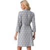 image:imagePrinStory Womens Robe Knee Length Soft Knit Bathrobe S2XL  VNeck 34 Sleeve Robes with Pockets Lightweight Breathable Bath Robe for Shower Spa Travel Home Party NursingFppink Star