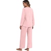 image:imagePrinStory Flannel Pajamas for Women Set Winter Fleece Pjs Sets S2XL  Fluffy Pajama Set with Pockets Warm Flannel Fabric 2 Piece Lounge Sets Soft SleepwearLight Pink