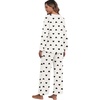 image:imagePrinStory Flannel Pajamas for Women Set Winter Fleece Pjs Sets S2XL  Fluffy Pajama Set with Pockets Warm Flannel Fabric 2 Piece Lounge Sets Soft SleepwearFpwhite Black Heart